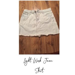 Forever 21 Light Wash Jean Skirt